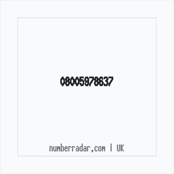 Reverse number check for +44 800 597 8637 — who called me?