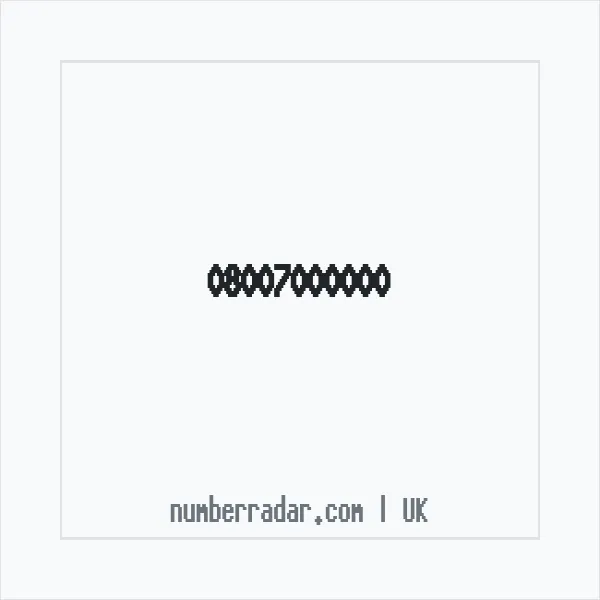 Reverse number check for +44 800 700 0000 — who called me?