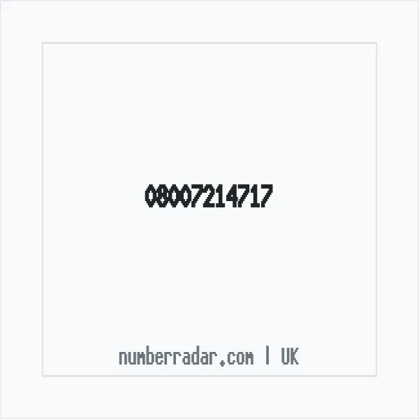 Reverse number check for +44 800 721 4717 — who called me?
