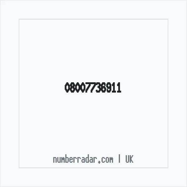Reverse number check for +44 800 773 6911 — who called me?