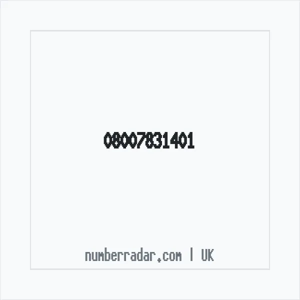 Reverse number check for +44 800 783 1401 — who called me?