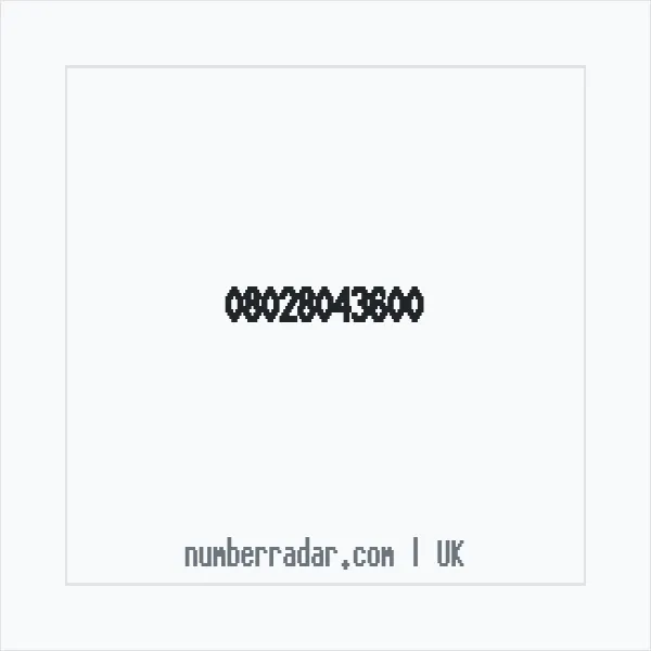 Reverse number check for +44 802 804 3600 — who called me?