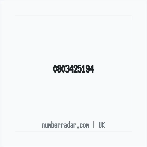 Reverse number check for +44 803425194 — who called me?