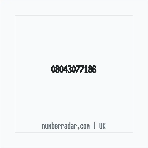 Reverse number check for +44 804 307 7186 — who called me?