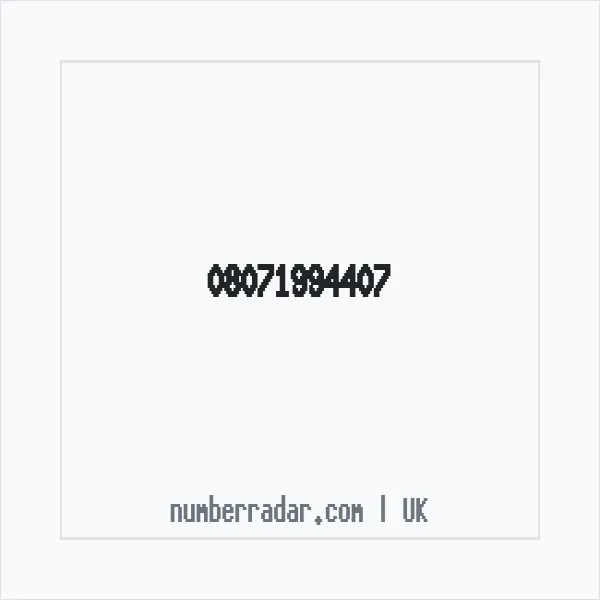Reverse number check for +44 807 199 4407 — who called me?
