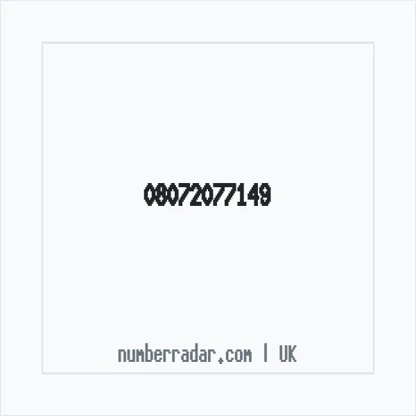 Reverse number check for +44 807 207 7149 — who called me?