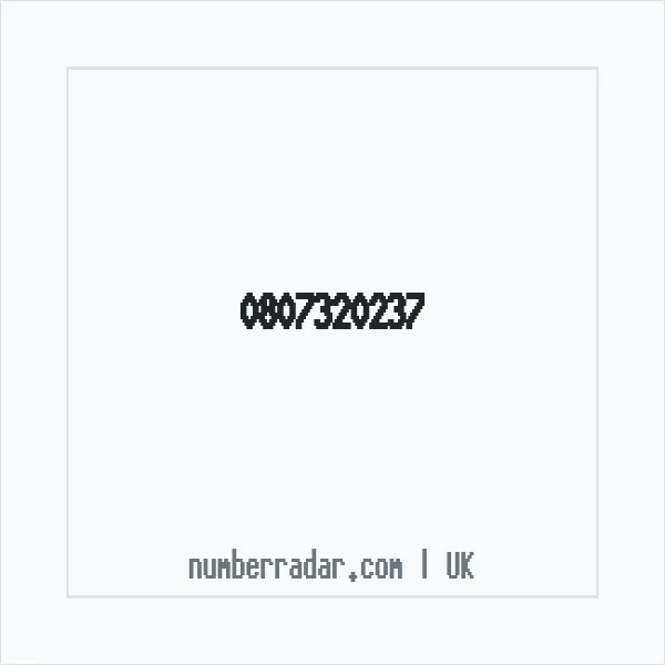 Reverse number check for +44 807320237 — who called me?