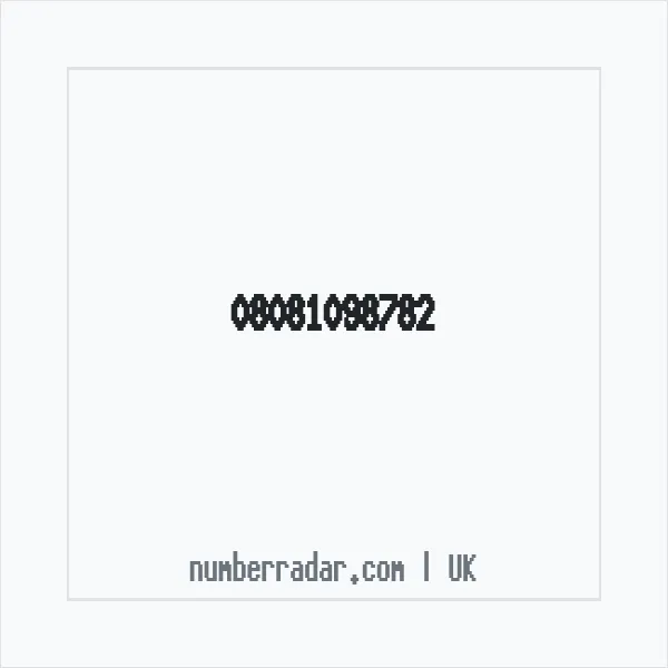 Reverse number check for +44 808 109 8782 — who called me?