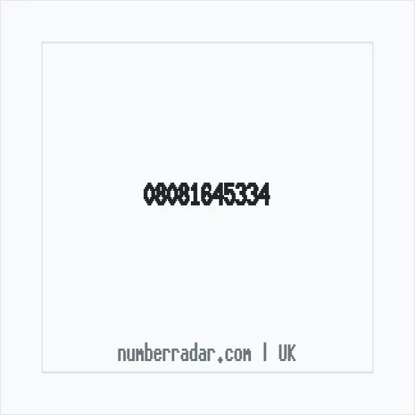 Reverse number check for +44 808 164 5334 — who called me?
