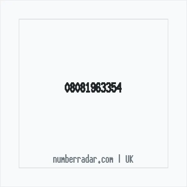 Reverse number check for +44 808 196 3354 — who called me?