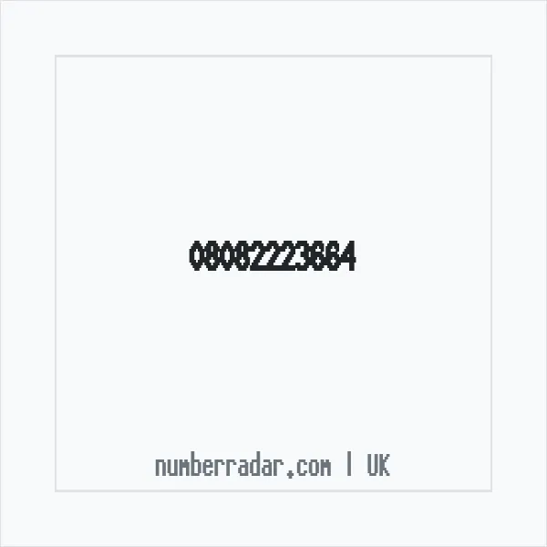 Reverse number check for +44 808 222 3664 — who called me?