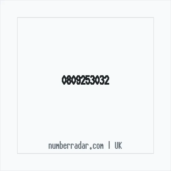Reverse number check for +44 809253032 — who called me?