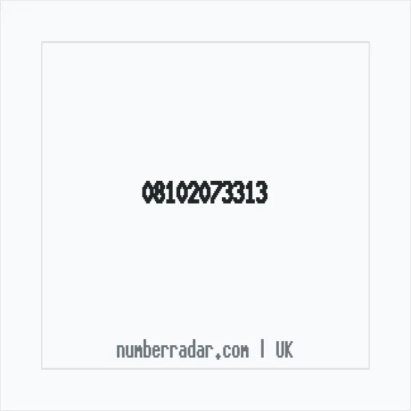 Reverse number check for +44 810 207 3313 — who called me?