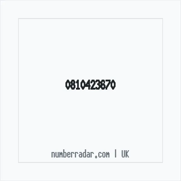 Reverse number check for +44 810423670 — who called me?