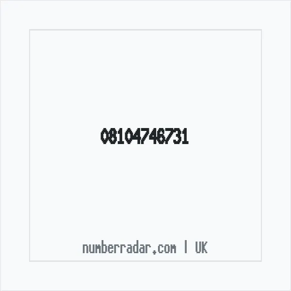 Reverse number check for +44 810 474 6731 — who called me?