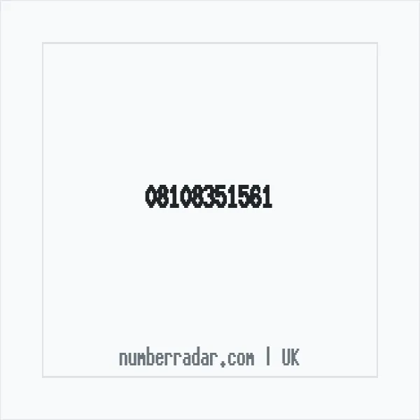 Reverse number check for +44 810 835 1561 — who called me?