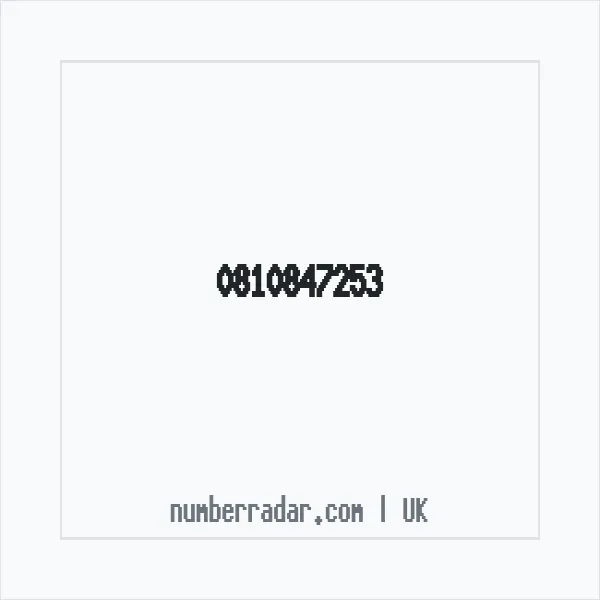 Reverse number check for +44 810847253 — who called me?