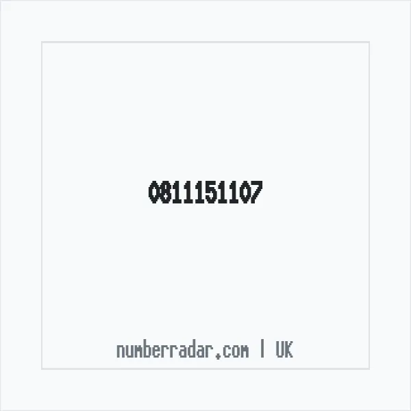 Reverse number check for +44 811151107 — who called me?
