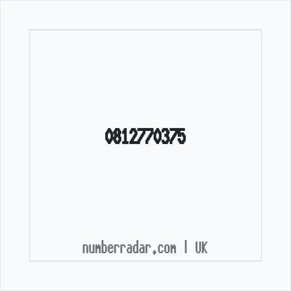 Reverse number check for +44 812770375 — who called me?