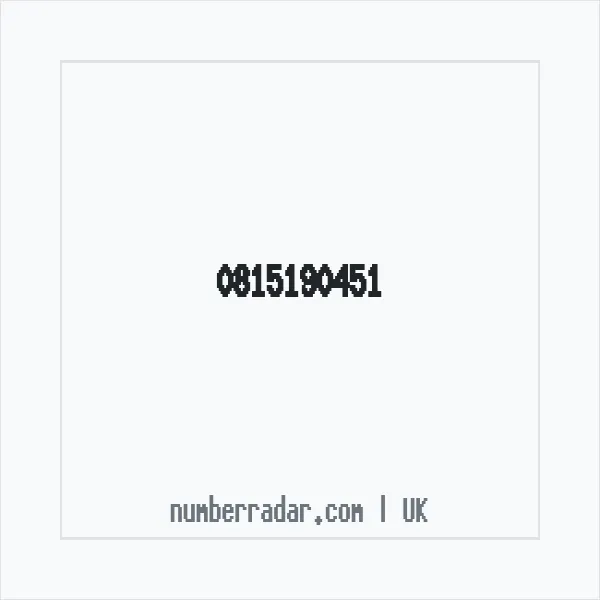 Reverse number check for +44 815190451 — who called me?