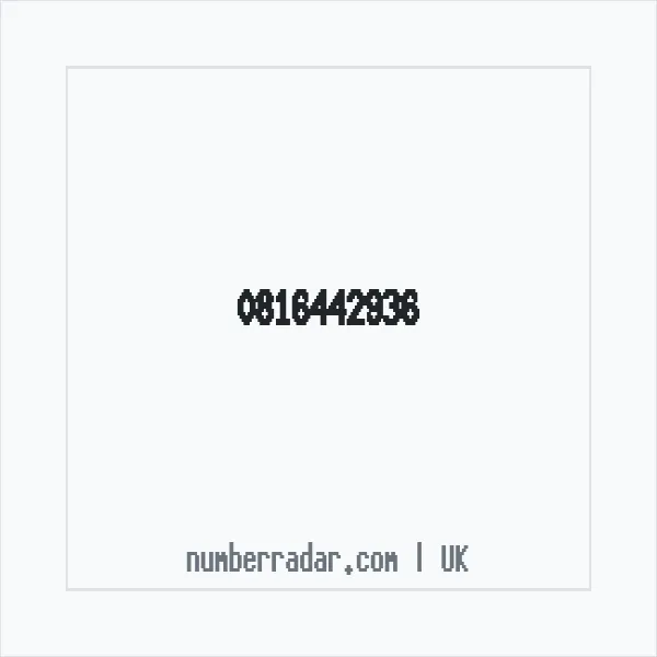 Reverse number check for +44 816442936 — who called me?