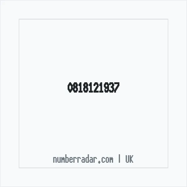 Reverse number check for +44 818121937 — who called me?
