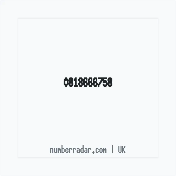 Reverse number check for +44 818666758 — who called me?