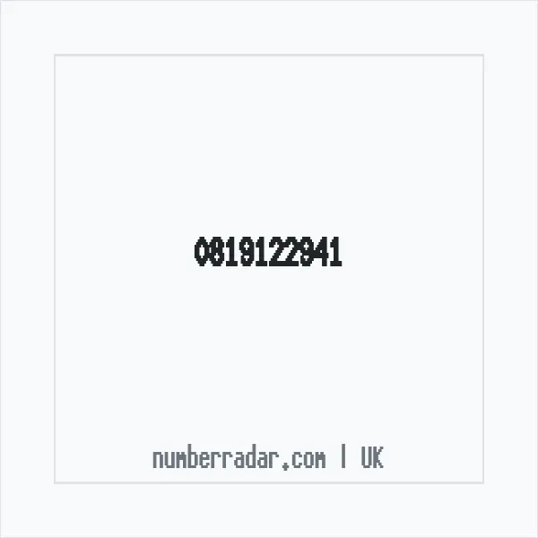 Reverse number check for +44 819122941 — who called me?