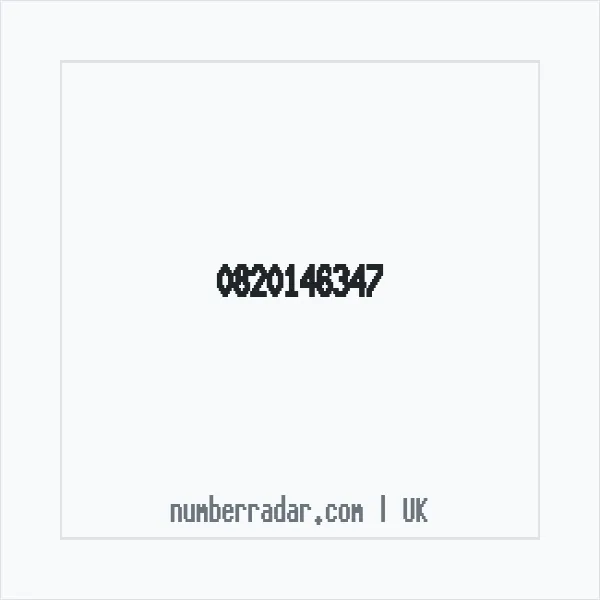 Reverse number check for +44 820146347 — who called me?