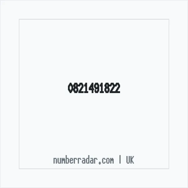 Reverse number check for +44 821491822 — who called me?