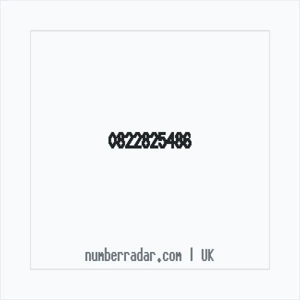 Reverse number check for +44 822825486 — who called me?