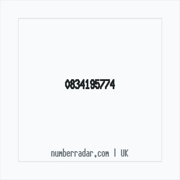Reverse number check for +44 834195774 — who called me?