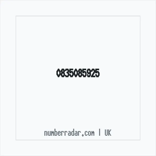 Reverse number check for +44 835085925 — who called me?