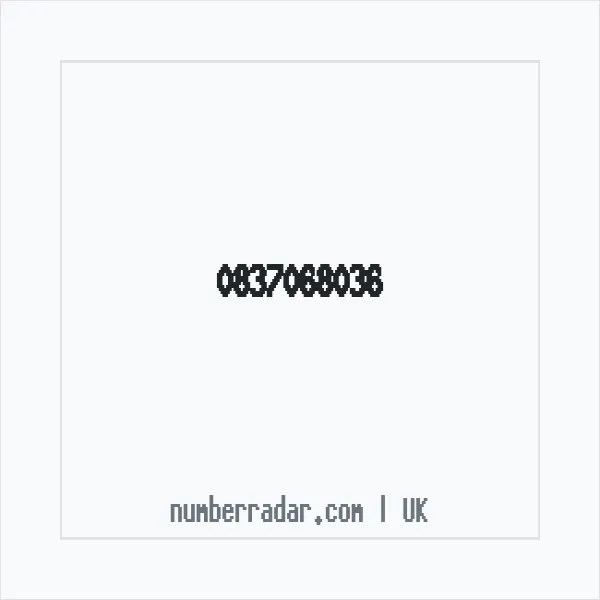 Reverse number check for +44 837068036 — who called me?