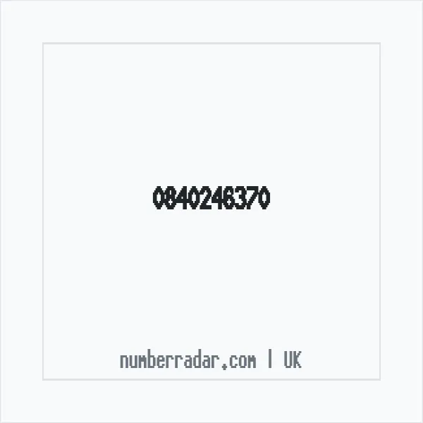 Reverse number check for +44 840246370 — who called me?