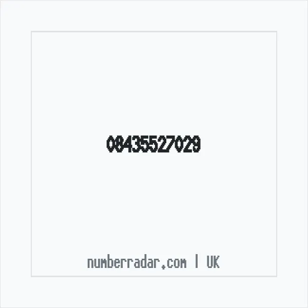 Reverse number check for +44 843 552 7029 — who called me?