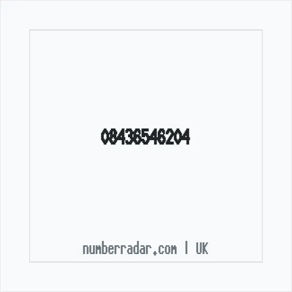 Reverse number check for +44 843 654 6204 — who called me?
