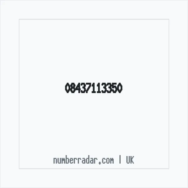 Reverse number check for +44 843 711 3350 — who called me?