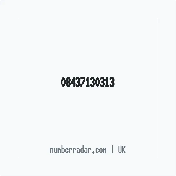 Reverse number check for +44 843 713 0313 — who called me?
