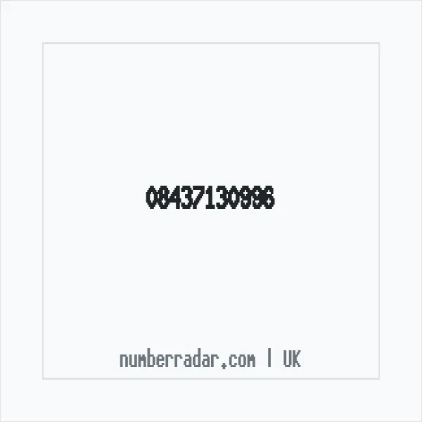 Reverse number check for +44 843 713 0996 — who called me?