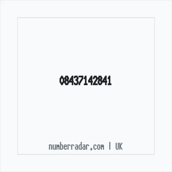Reverse number check for +44 843 714 2841 — who called me?