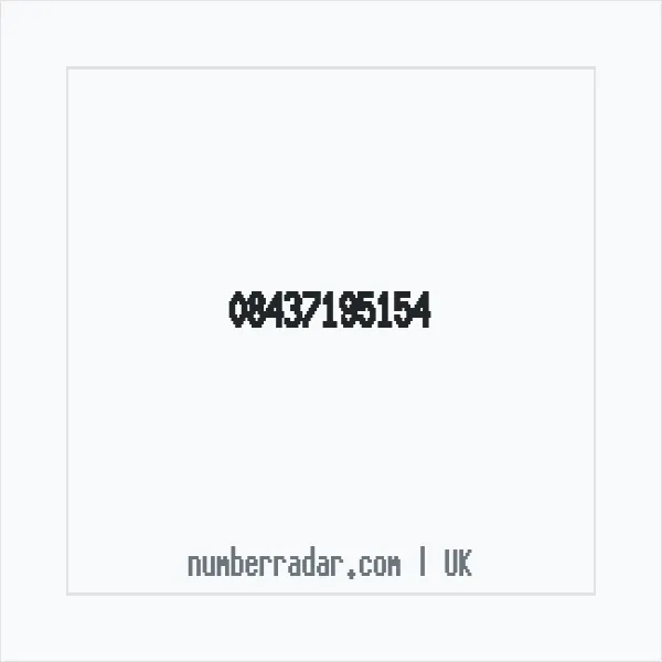 Reverse number check for +44 843 719 5154 — who called me?