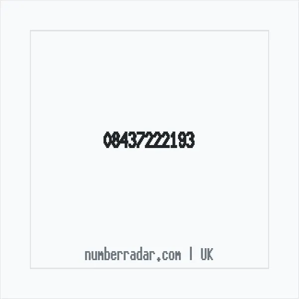 Reverse number check for +44 843 722 2193 — who called me?