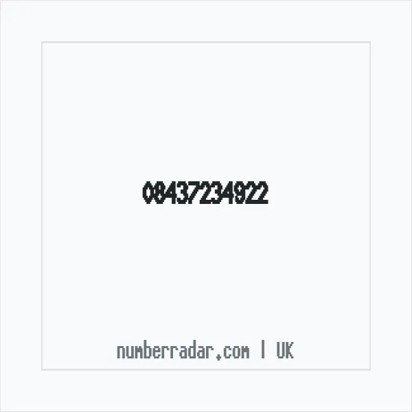 Reverse number check for +44 843 723 4922 — who called me?