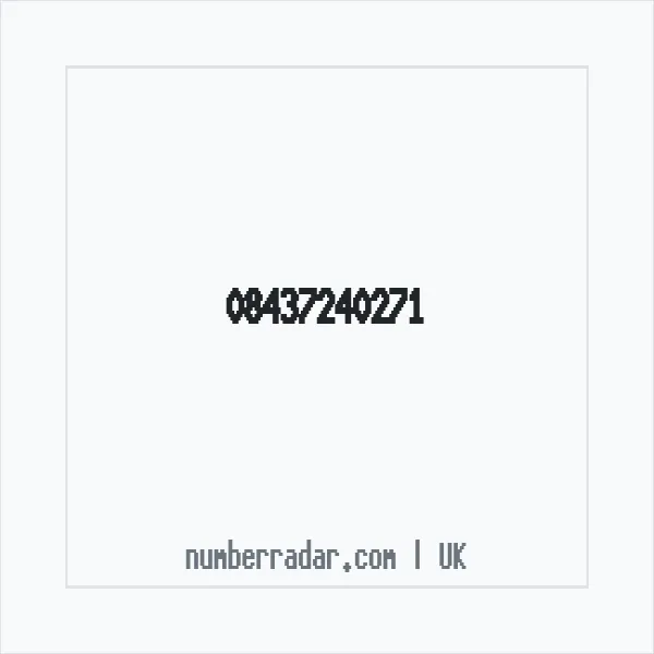 Reverse number check for +44 843 724 0271 — who called me?