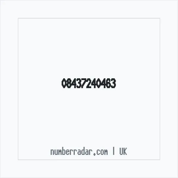 Reverse number check for +44 843 724 0463 — who called me?