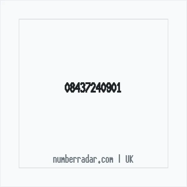 Reverse number check for +44 843 724 0901 — who called me?