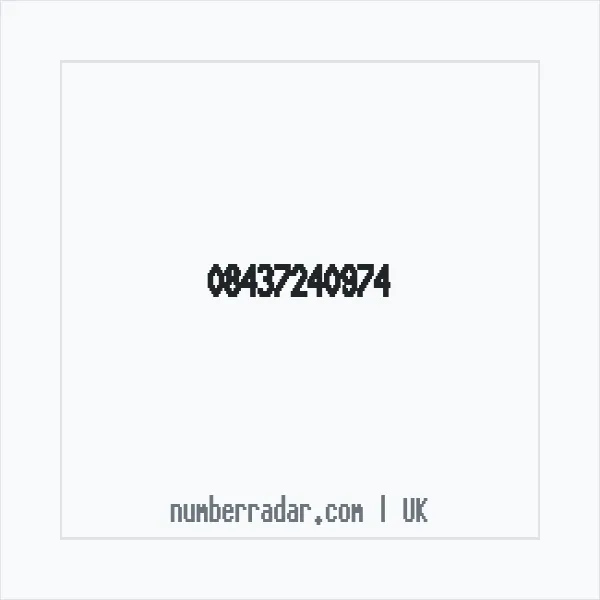 Reverse number check for +44 843 724 0974 — who called me?