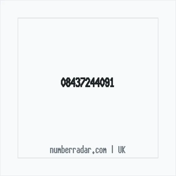 Reverse number check for +44 843 724 4091 — who called me?