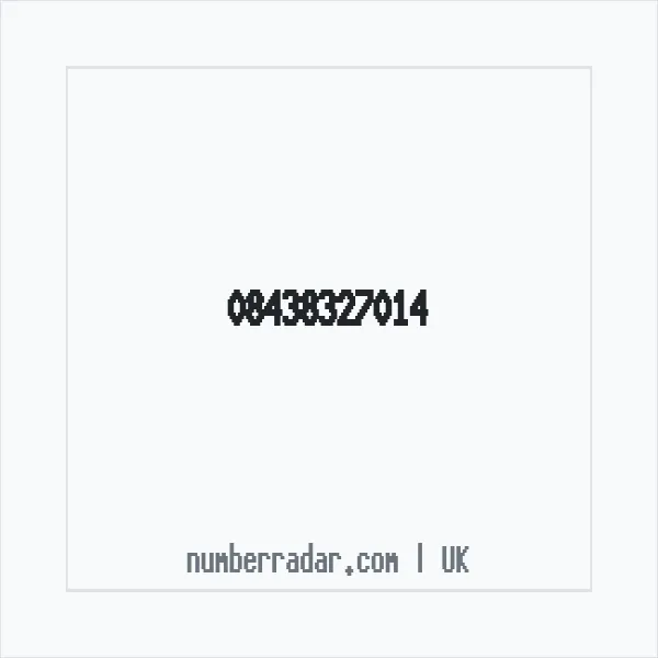 Reverse number check for +44 843 832 7014 — who called me?